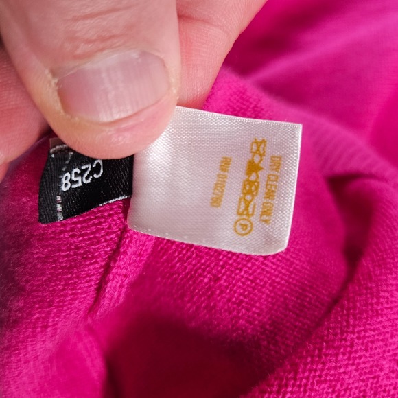 Kate Spade Wool Cashmere Top Women XS Bead Embellished Short Sleeve Pink - Picture 5 of 11